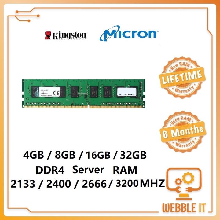 [Used] ECC Server Desktop Mixed Brand RAM 16GB DDR4 3200 MHZ | Lazada