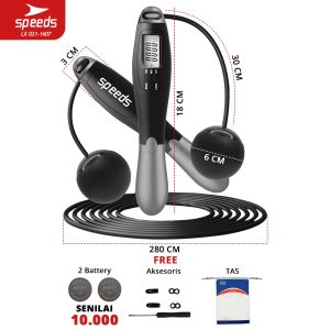 SPEEDS Tali Skipping Skiping Lompat Tali Loncat Jump Rope Alat Olahraga 021-1607