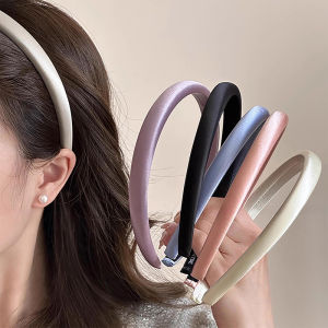 🔥🔥🔥adae Cổ Điển Rắn Màu Kem Hairband Satin Lụa Tóc Ban Nhạc Mũ Nón Cho Phụ Nữ Cô Gái Thời Trang Tóc Hoops Headbands Phụ Kiện Tóc