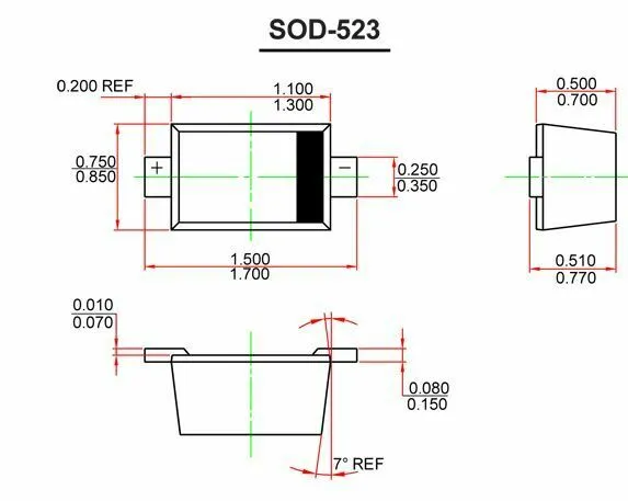 50pcs%20B5819WT%201N5819%20S4%201A%2040V%20SOD-523%200603%20Schottky%20Diodes%20-%20Image%202