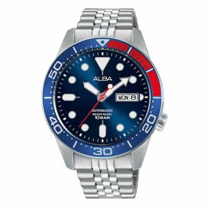 ALBA ORIGINAL - ALBA AL4191 X1 ALBA AL4191X1 Men CT - Silver - Stainless Steel - Diameter 4.2CM- Water Resist 100M - Jamdunia / Jam dunia JD18 # Jam Tangan Pria Jam Pria Jam Tangan Anti Air + ALBA AL 4191 AL 41 91 X1 AL41 S003