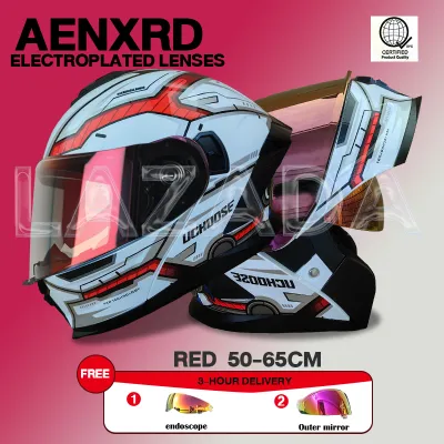 ANCHI ICC Standard Dual Lens Motorcycle Modular Helmet Suitable for 50-65cm Unisex 2026 Full face helmet Electroplated lenses