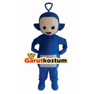 Kostum maskot badut teletubbies tinky winky biru setelan dewasa lucu