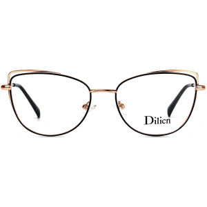Dilicn Cat Eye Style Metal Eyeglasses Lady High Quality Womens Glasses Optical Frame Eyewear 4003