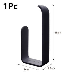 WH Convenient Wall Self Adhesive Plastic Paper Towel Storage Rack - Multipurpose Space Saving Kitchen Bathroom Tissue Organizing Shelf
