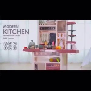 95Cm Kitchen Toys for Girls Big Size Real Steam Working Simulation of Acoustic-Optic Cooking Toys