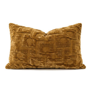 30x50cm/45x45cm Light Luxury Soft Vintage Sofa Pillow Cover Luxury Solid Color Brown Yellow Cream Checked Waist Cushion Car Backrest Cross-border Decor No Insert