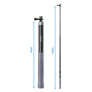 Gậy 3M Telesin Carbon fiber tàng hình dành cho Insta360 Actioncam Gopro cực kì chắc chắn góc quay độc đáo