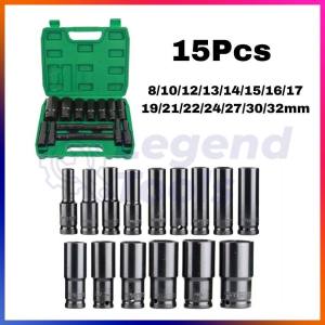 1/2" Long Impact Socket Adapter Box Socket 6 Point Heavy Duty Ratchet Socket Wrench Spanner Spanar