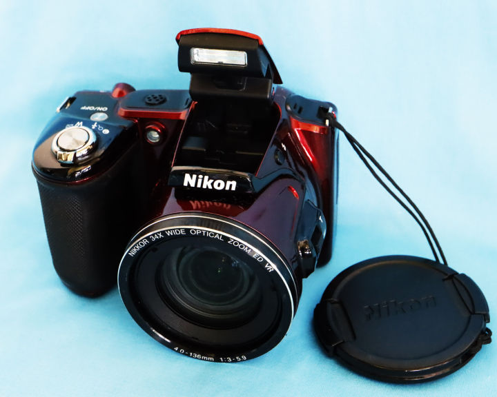 Nikon Coolpix L830 DSLR-Styled Super-Zoom Camera Red 34x optical zoom ...