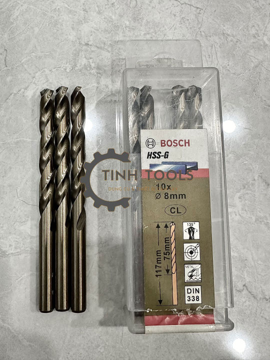 Mũi khoan sắt, inox và thép hiệu Bosch chất liệu thép HSS-G sử dụng cho ...