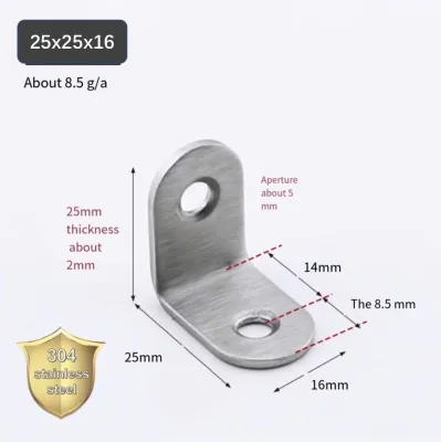 Stainless steel Angle furniture fasteners Flat steel L bracket Stainless steel Angle brackets