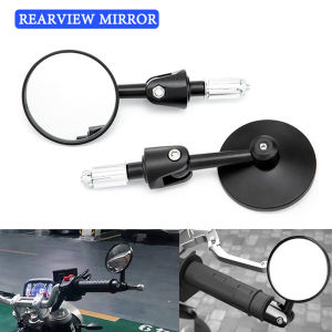 UNIVERSAL HANDLE BAR END SIDE REARVIEW MIRROR FOR ANY MOTORCYCLE 1PAIR