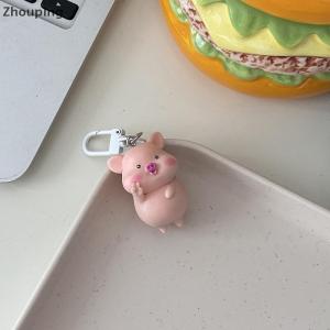 【ZP】 Cute Jewerry Móc khóa hình động vật lợn dễ thương vui nhộn ba chiều Móc khóa móc khóa điện thoại di động Phụ kiện trang trí mặt dây chuyền