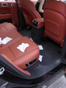 kkmf For AITO M9 M7 M5 M8 Folding Car Trash Can PU Leather Vehicle Garbage Organizer Multifunctional Umbrella Storage Interior X2Z8B