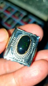 batu black opal solid asli banten