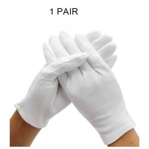 TRENY Kitchen Gardening Etiquette Supplies Jewelry Appreciation Household Labor Protection Gloves Cleaning Materials White Cotton Gloves