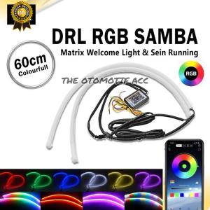 DRL FLEXIBLE MATRIX RGB SAMBA APP BLUETOOH CONTROLLER 30CM210 MODE WELCOME + SEIN RUNNING ALIS 30 CM