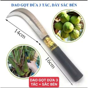 Dao Rửa Dừa 3 Tấc Dao Liềm Vệ Sinh Dừa  Hàng Nhập Trung Siêu Sắc Bén Hàng Loại 1