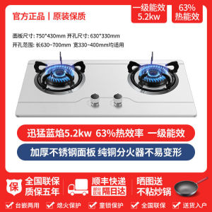 Cooking Stove Gas  Pub Gas Stove Burner  Hob Stove Burner Gas Cooker Stainless Steel Gas Stove Double Burner Mandarin Duck Timing 燃气灶