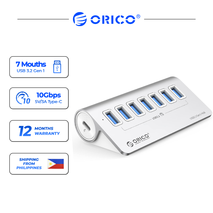 Orico Aluminum Powered 5gbps Hub Pd18w Charger Usb3 2 Type Usb C Card Reader Splitter With Power