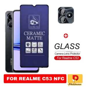 PAKET 2 IN 1 TEMPERED GLASS MATTE CERAMIC ANTI BLUE FOR REALME 11 4G 2023 / REALME C51 NFC / REALME C53 NFC / REALME C55 NFC / REALME C33 MATTE CERAMIC ANTI PECAH