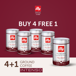 [Buy 4 Free 1] illy Ground Espresso Coffee 250g - Intenso (Dark Roast)