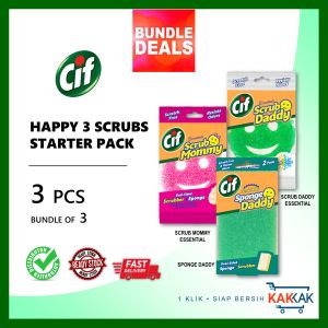 Cif Scrub Daddy & Mommy Essentials + Cif Sponge Daddy | Bundle of 3