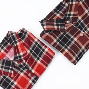 Baju Kemeja Jumbo Wanita Atasan Flanel Oversize Hem Kancing Hidup Korea Outer