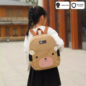 Balo Mầm Non TNBags TN.B3022 Cao Cấp Màu Nâu Đáng Yêu Nhỏ Gọn Tiện Dụng Cho Bé Đi Học!