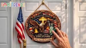 [COD] New American 250th Anniversary Commemorative Pendant Patriotic Home Decorations Independence Day Holiday Hanging Ornament