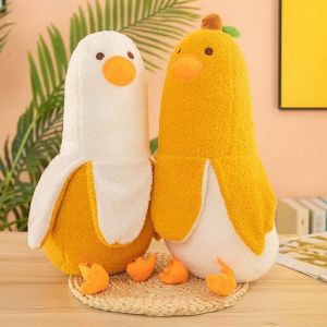 YOUSHI TOP Christmas Gifts Soft Toy Sofa Cushion Banana Plush Plants Plush Pillow Duck Plush Doll Banana Stuffed Toys Banana Duck Plush Toy Stuffed Toys