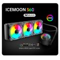 ICEMOON360 3D Temperature Monitor ARGB CPU Liquid Cooler intel AMD ชุดน้ำCPUระบบปิดหม้อน้ำ3ตอนมีจออุณหภูมิ. 