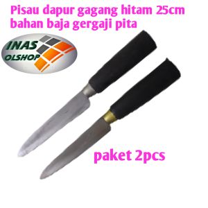 PISAU DAPUR BAJA GAGANG HITAM ( 2PCS )