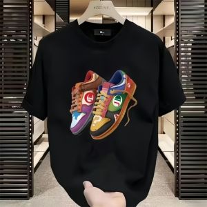 New Fashion Design JD Cotton Mens Sport T-Shirts Tops Crewneck Clothing