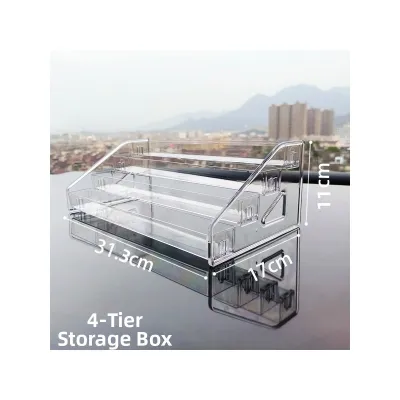 【Be worth】 Ladder Style Mini Rack Display Cabinet Multi Level Liquor Shelf Rum Display Stand Plastic Beverage Storage Organizer