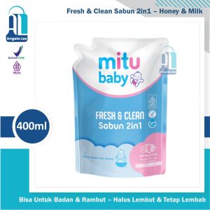 Mitu Baby Fresh & Clean Sabun Mandi Bayi 2in1 pH balanced Kulit Sensitif Halal