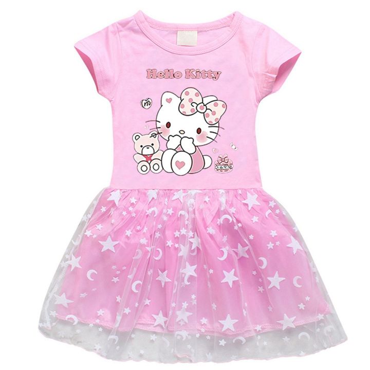 Kids Clothes Girls Cartoon Cute Hello Kitty Dress Kawaii Princess Dress for  Girls Baby Girls Birthday Christmas Party Dresses - AliExpress