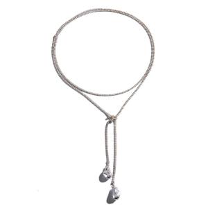 Stylish Layered Necklace Adjustable Length Neckchain Neck Accessories With Sparkling Embellishments