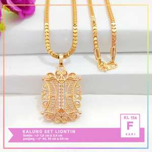 Nice Jewelry Kalung dewasa bunga lapis emas gold KL 156