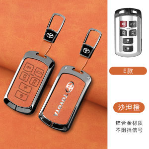 Vỏ chìa khóa ô tô bằng da dê hợp kim kẽm bảo vệ chìa khóa thông minh không cần chìa khóa móc khóa nút bấm mờ bảo vệ cho xe Toyota Sienna SE Tacom 2011-2020