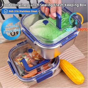 FOOD GRADE STAINLESS STEEL CRISPER BOX 316 Stainless Steel Box With Lid Lunch box Food container