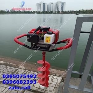 Máy khoan đất cầm tay Oshima 2P sử dụng động cơ 2 thì