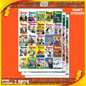 GAMBAR STICKER POPEYE / STIKER POPEYE / PAKET STIKER POPEYE PER 25 PCS / KODESP76