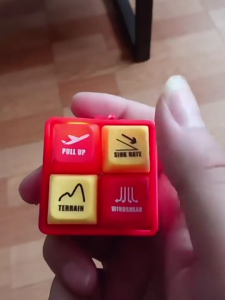 Tương tác buồng lái chủ đề Keychain Đôi Nút báo động với ánh sáng lên nhỏ aviations buồng lái an toàn nút Keyring