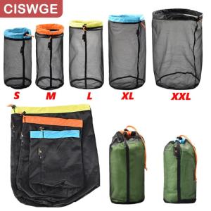 [COD] CISWGE SPORTS Travel Mesh Storage Ultralight Bag Outdoor Drawstring Stuff Sack Camping Traveling Organizer Hiking Tool Accessories Multi Tool