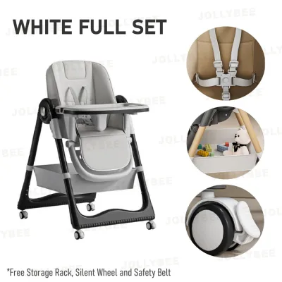 Jollybee NEW Premium Dining Chair Foldable Adjustable Baby High Chair Feeding Seat High-class Kerusi Budak Makan 婴儿餐椅
