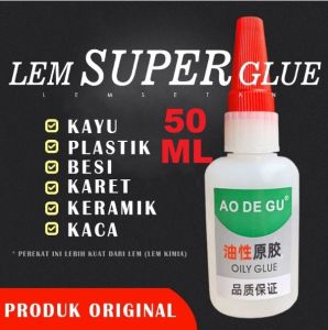 Lem Setan Lem Super Glue Kuat Serbaguna / Lem Cairan Perekat Bening / Lem Sepatu Sendal Kayu Besi Karet