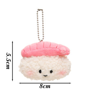 【♡Lovely girls house♡】Cute Plush Doll Sushi Keychain Shrimp Key Holder Bag Pendant
