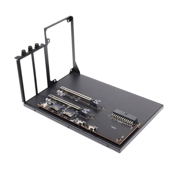 (KQES) Dual Card Slot SlimSAS Card External GPU Dock PCIe4.0 Laptop to ...
